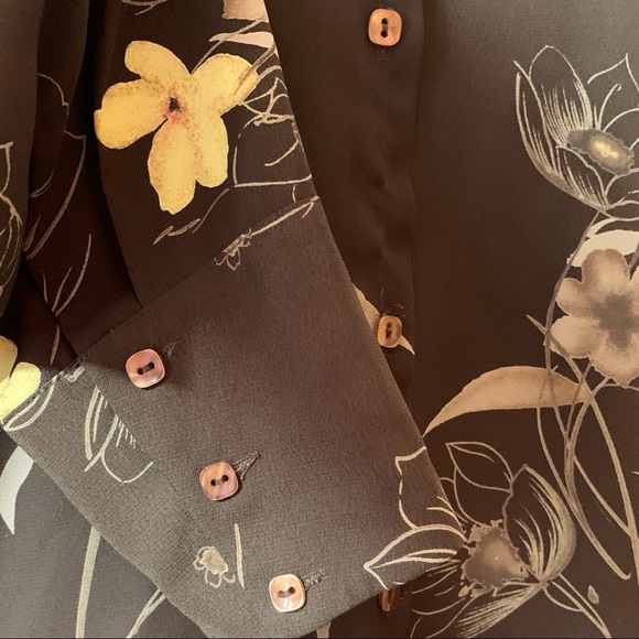 Vintage 1970's Brown Floral Blouse - Picture 9 of 12